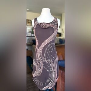 Elegant Brown Swirl pattern Women's Dress